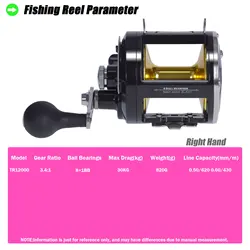 Carrete Jigging Tambor TR12000 – Arrastre de gran capacidad