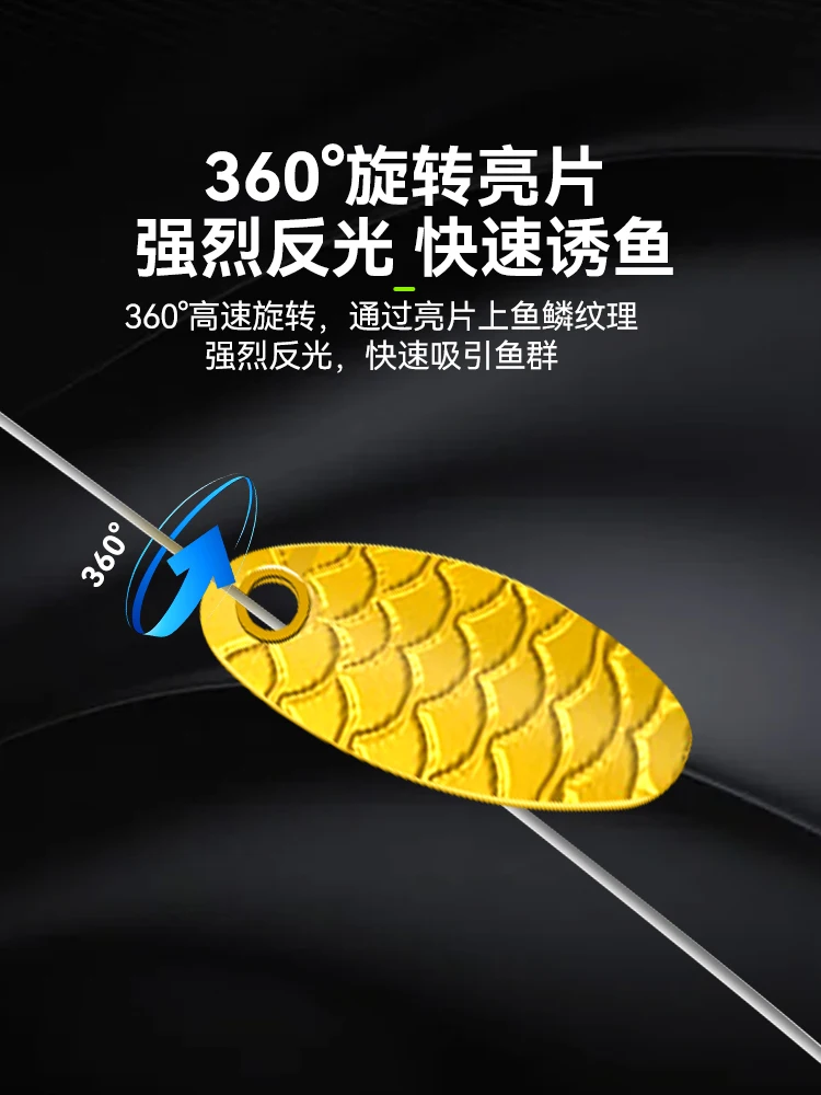 King Luya cebo Fly Hook Melon Seed Sequined Suit Tie Up The Fake Bait Suit con rayas blancas y boca verde. - imagen 3