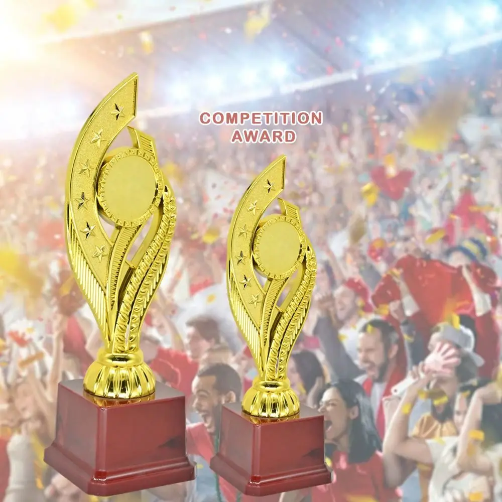 Nueva medalla de trofeo de competición de plástico, trofeo de pentagrama de varios tamaños de 19/24/28,5 cm, medallas universales de Color dorado, premio para niños - imagen 2