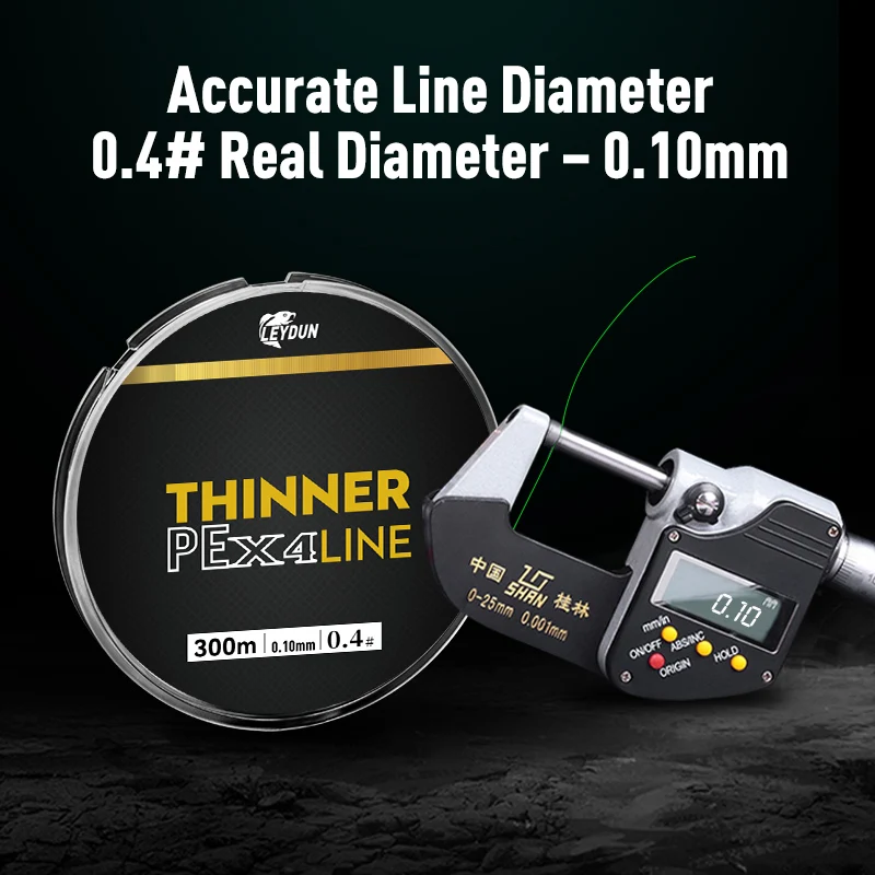 LEYDUN-sedas de pesca Micro más finas, 100m, 150m, 300m, 4 hebras trenzadas de PE, monofilamento japonés, juego de sedal, alambre de pesca con mosca de carpa - imagen 5
