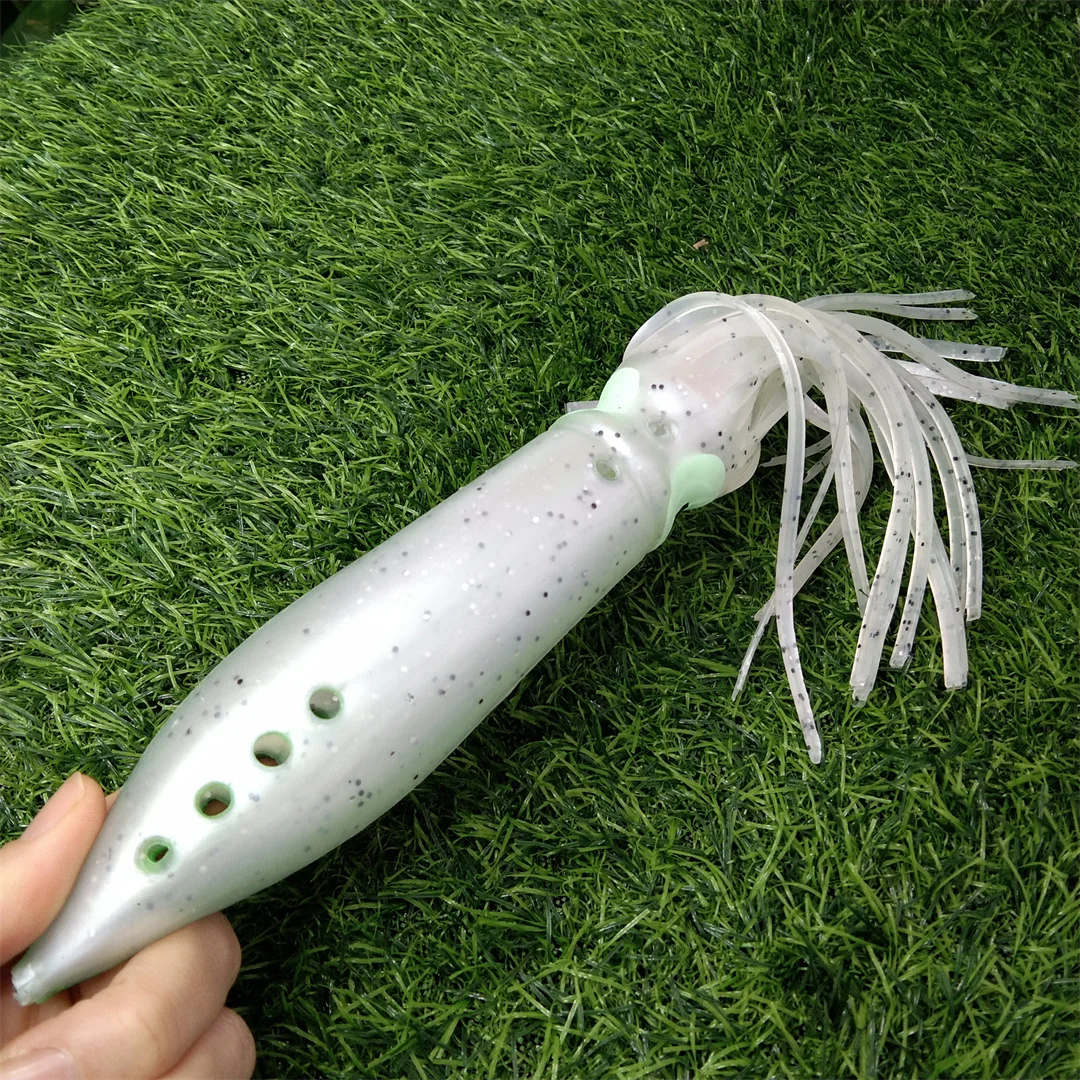 Señuelo blando de pesca biónico, 3 uds., 65g, gran juego, pulpo, pesca en aguas profundas, cebo Wobbler, falda de calamar, plantillas Wobbler, señuelo de atún de pesca suave - imagen 4