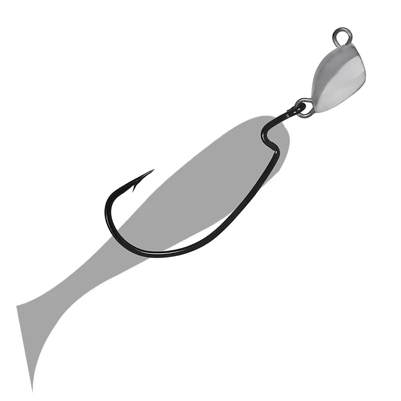 Anzuelo de pesca de acero con alto contenido de carbono, nuevo anzuelo con cabeza plomada, obstáculos cruzados, gusano Offset, señuelo, 5 piezas, 3,5g, 5g, 7g, 10g, 13,5g, 19g - imagen 3