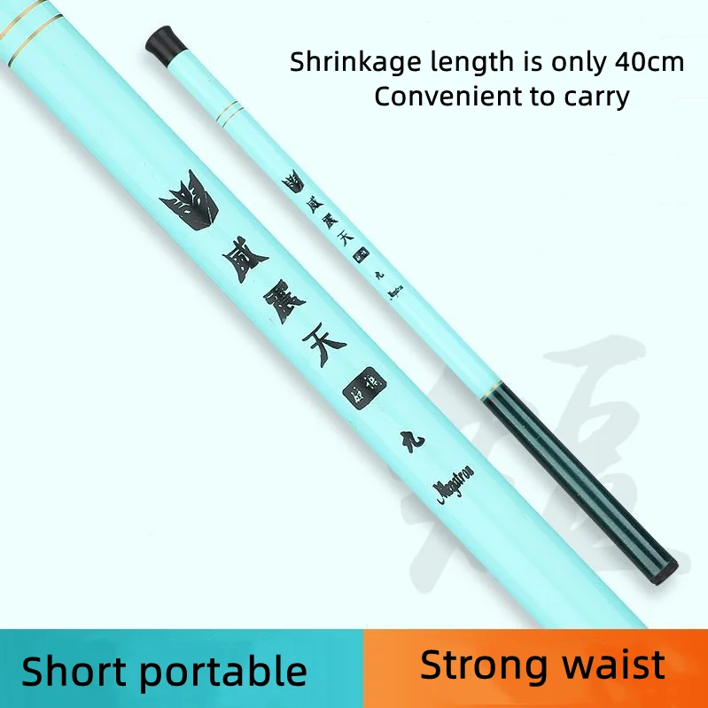 Caña de pescar telescópica ultraligera, fibra de carbono súper dura, portátil para corriente de carpa de agua dulce, 1,8 m/2,1 m/2,4 m/2,7 m/3,0 m/3,6 - imagen 3