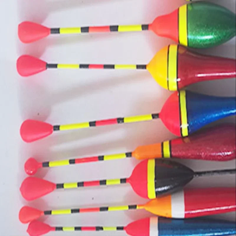 Juego de flotadores de pesca de 10 piezas, boya Bobber de tamaño mixto, palo de luz, flotadores de Color variable, accesorios de pesca - imagen 3