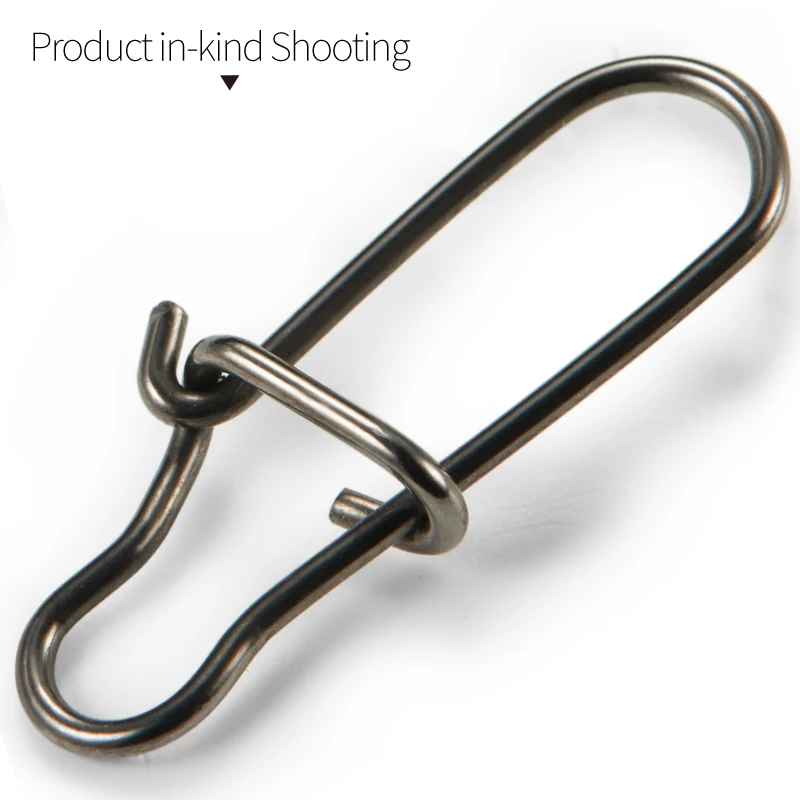 LUREHOLIC níquel negro fortalece SUS304 Quick Snap para señuelo accesorios de pesca 20 ~ 100 Uds 000 # ~8 #   para cebos duros o cebos blandos - imagen 3