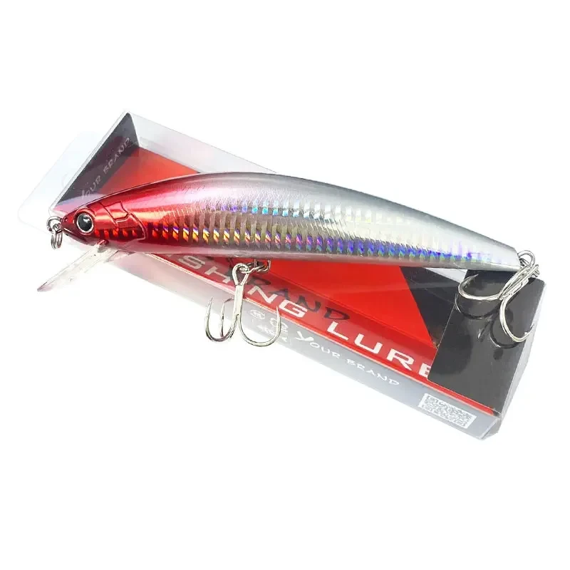 Señuelos de Pesca de pececillo de hundimiento grande y pesado, 140mm, 67g, Wobbler, cebos duros artificiales para lubina, equipo de Swimbait de fundición larga - imagen 5