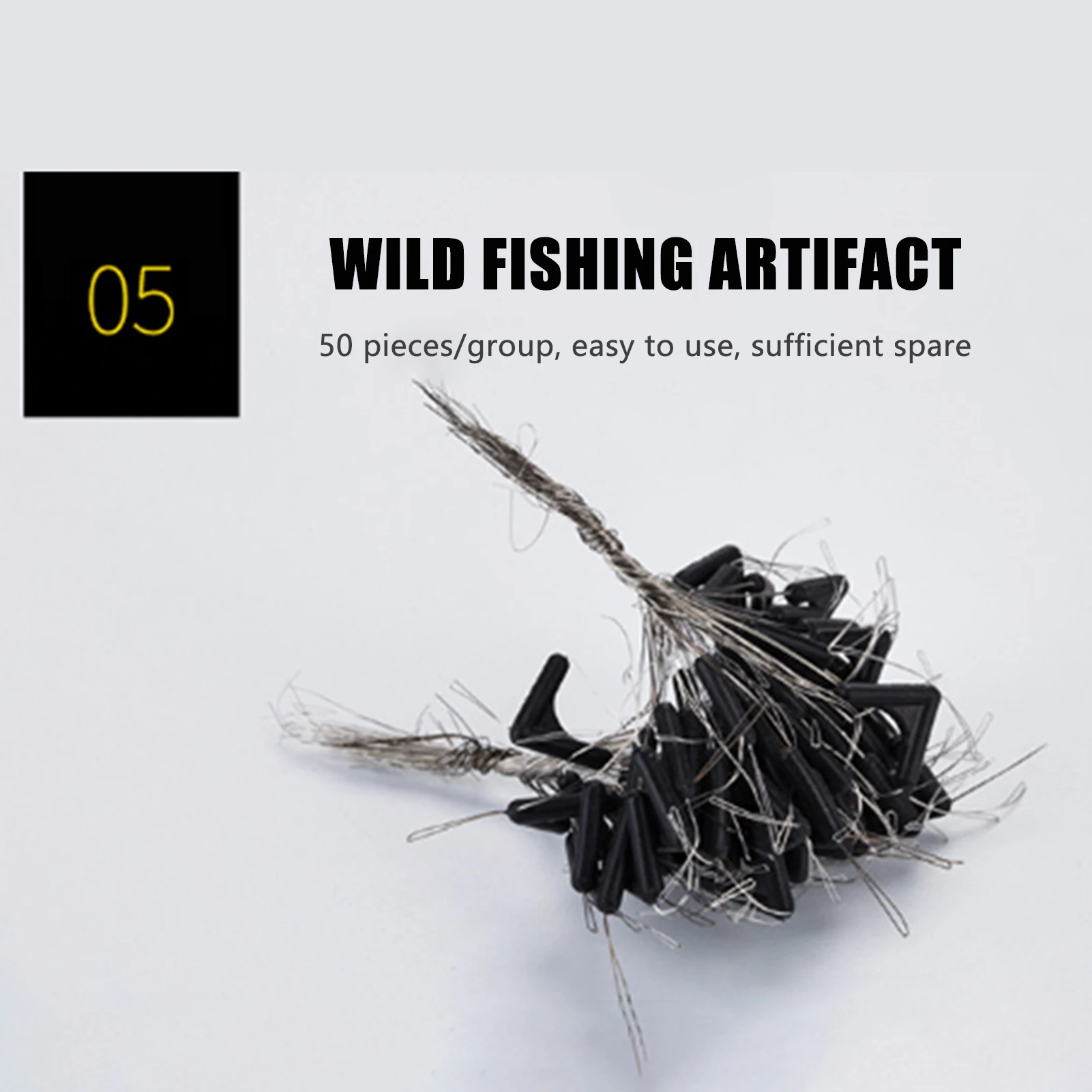 50 unids/set de divisores de línea secundaria de pesca, dispositivo de Contactor de anzuelos dobles, ajuste y separación de bifurcaciones, accesorios de equipo de pesca