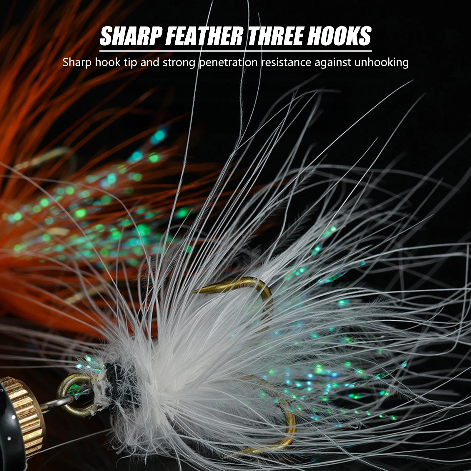 Señuelos de pesca giratorios con purpurina, cebo Artificial simulado para agua dulce y salada, lanzamiento lejano, cebos de pesca con purpurina de Metal, 5 uds. - imagen 4