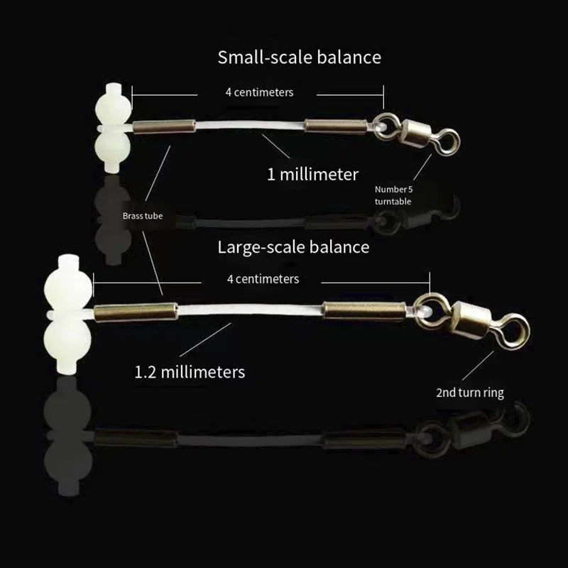 Soporte de equilibrio de calabaza luminosa, conector giratorio de calabaza brillante, pesca en el mar, grupo de pesca DIY, suministros de pesca, accesorios pequeños, 5 uds. - imagen 3