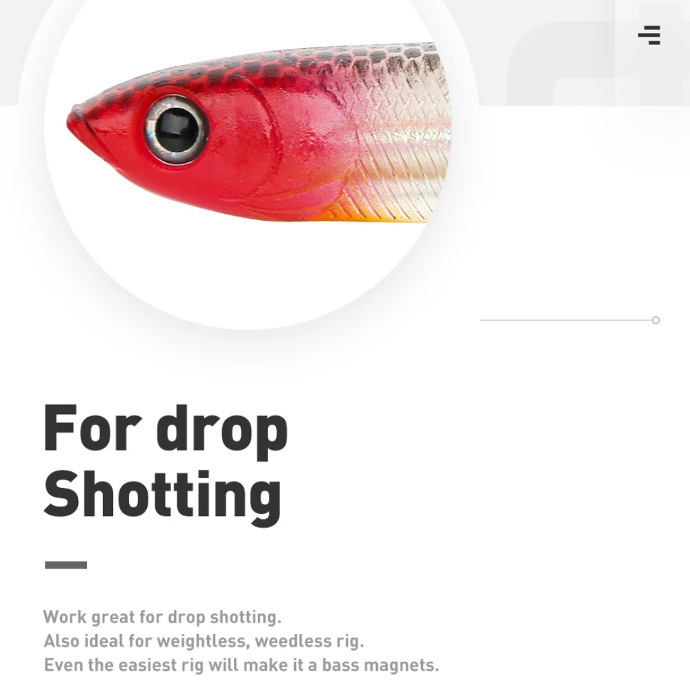 Señuelos de pesca, cebos blandos, 10cm, 5,4g, 12,8 cm, 9,7g, Iscas blandas, cebos artificiales, Leurre Louple para lubina, cebos de pesca - imagen 4