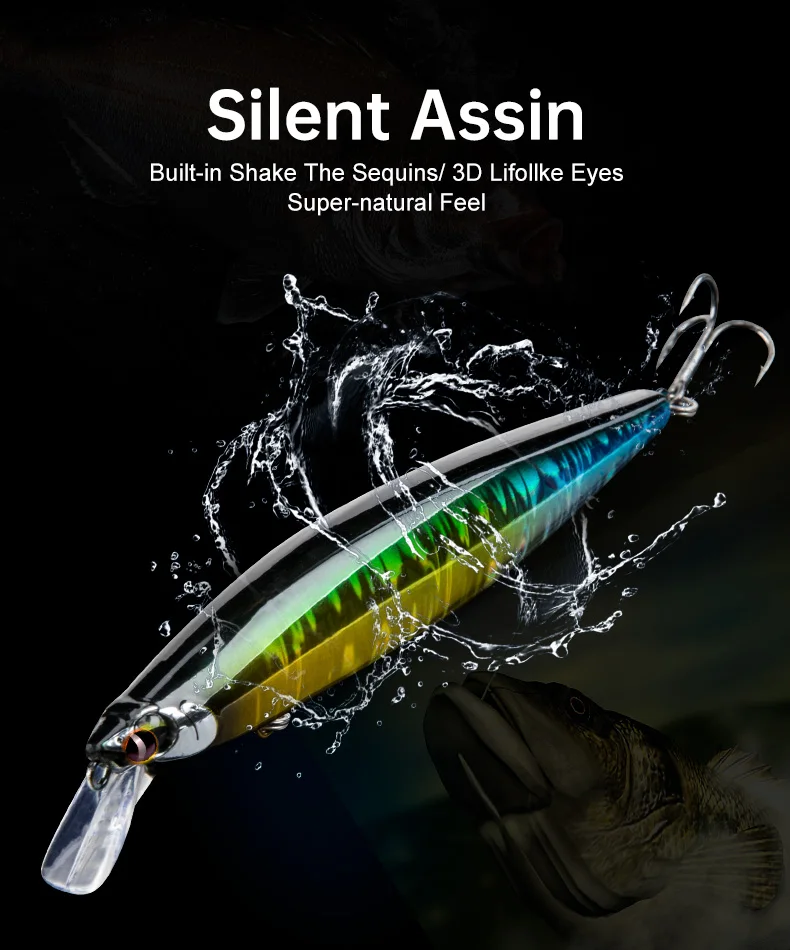 Silent Assin Experience el mejor señuelo de pesca con sus ojos realistas en 3D incorporados y una sensación súper natural