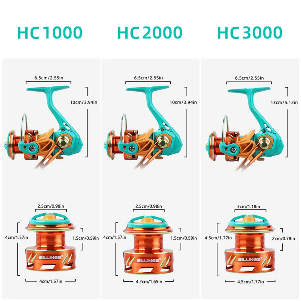 Carrete giratorio, carrete de pesca giratorio de agua dulce, ultrasuave, relación de engranaje 5,2: 1, arrastre máximo de 17,63 libras con carrete de aluminio - imagen 2