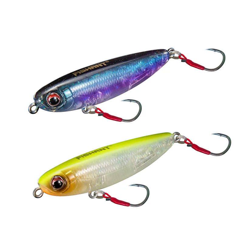 Fishant Paodan-señuelo de pesca con superficie de agua, lápiz flotante, cebo falso de fundición larga para lubina, agudos/anzuelos individuales, cebo duro - imagen 5