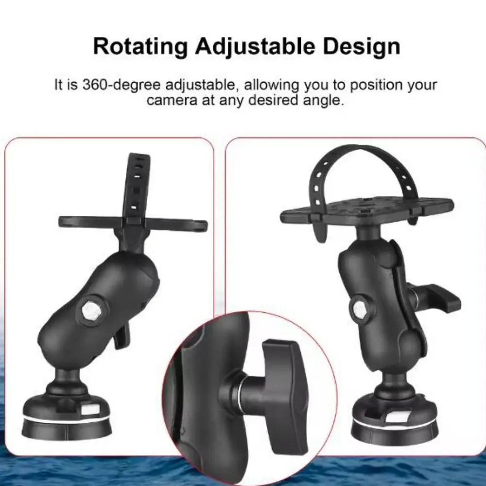 Soporte Universal para Kayak negro de alta calidad, nailon, 3 estilos, soporte para buscador de peces, soporte para Kayak, accesorios de placa de montaje - imagen 2