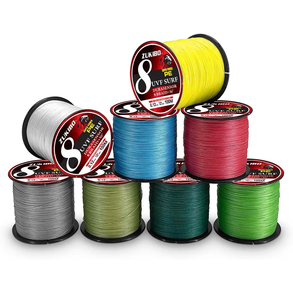 ZUKIBO-sedal de pesca trenzado Super Power X8, PE Patriot, 8 hebras, 100M, 300M, 500M, 1000M, 2000M, 3000M, tejido de pesca, línea súper fuerte - imagen 3
