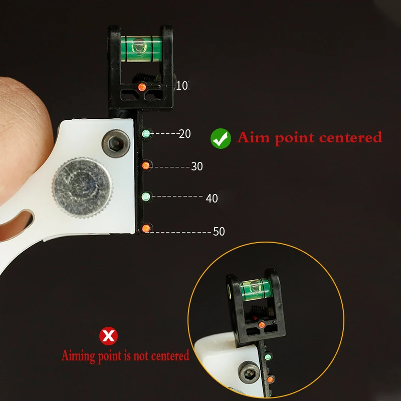 Tirachinas de puntería láser de alta precisión con nivel de espíritu, Catapulta de caza al aire libre con banda de goma plana, accesorios de herramientas - imagen 5