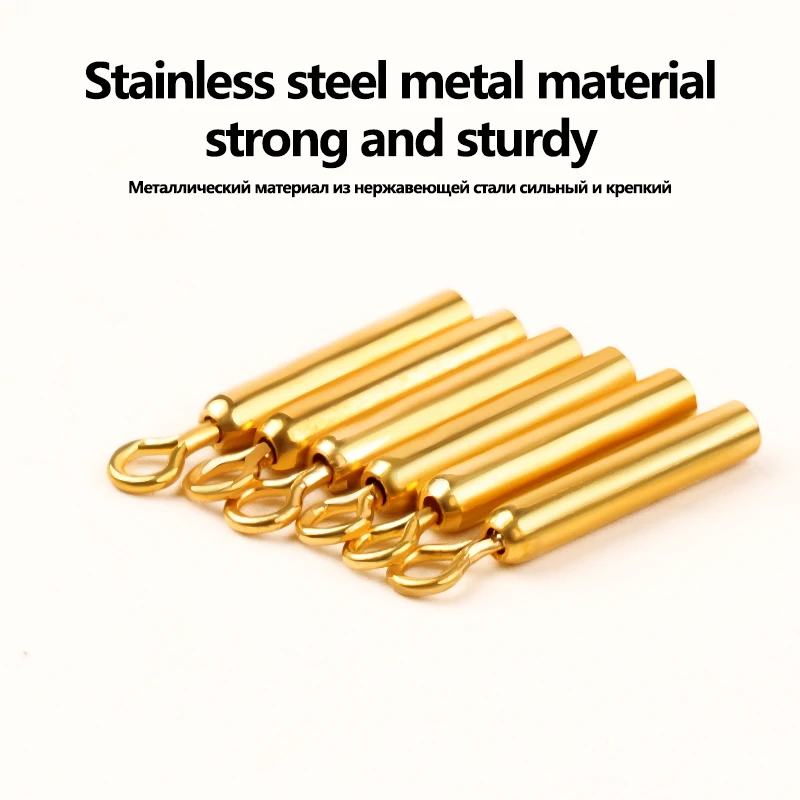 20 piezas soportes de flotador de pesca, soporte de flotador de cobre, conexión de 360 grados, giratorio libre, asiento de acero inoxidable, herramienta de aparejos de pesca - imagen 4