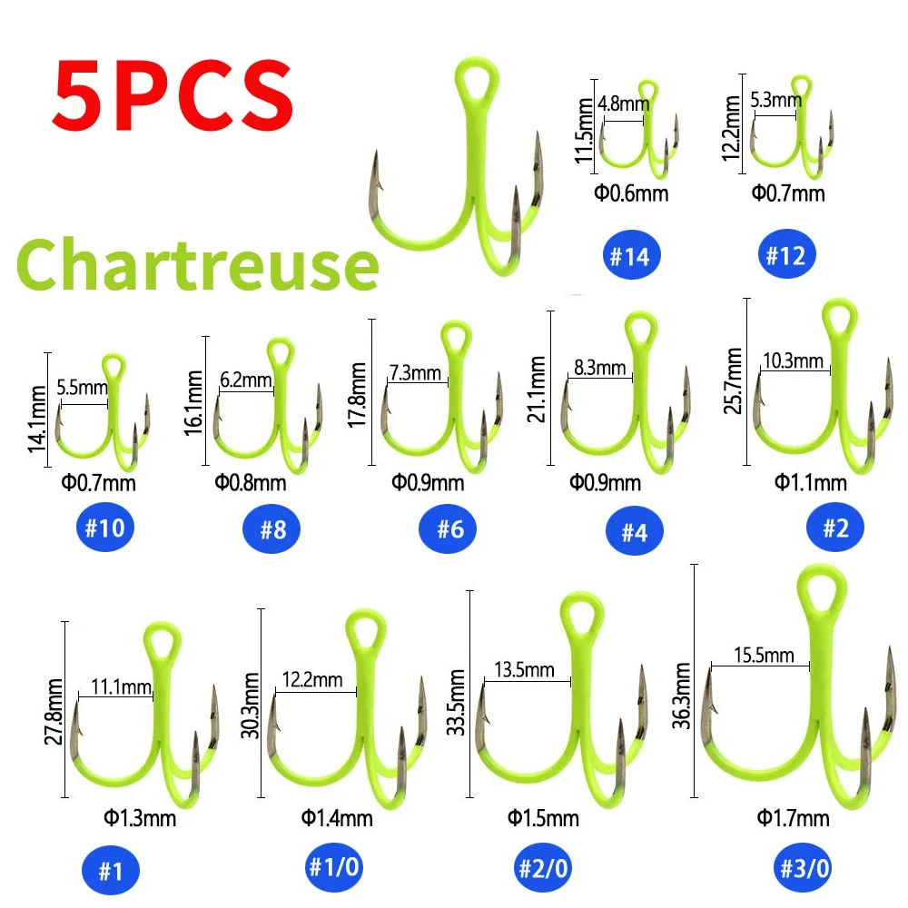 5PCS Chartreuse