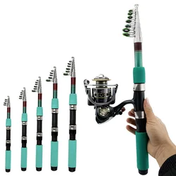 Caña telescópica extensible con carrete giratorio – Para carpa y lucio
