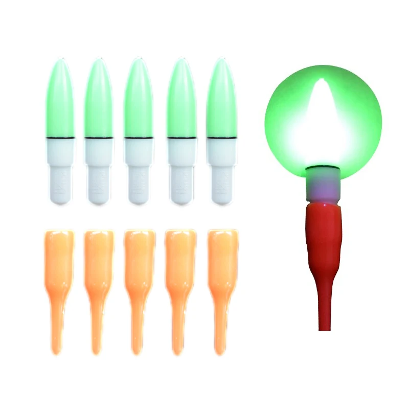 10pcs/lot Light Stick Green / Red Suit For CR311 Battery Luminous float Accessory Night Fishing Tackle J467 - imagen 3