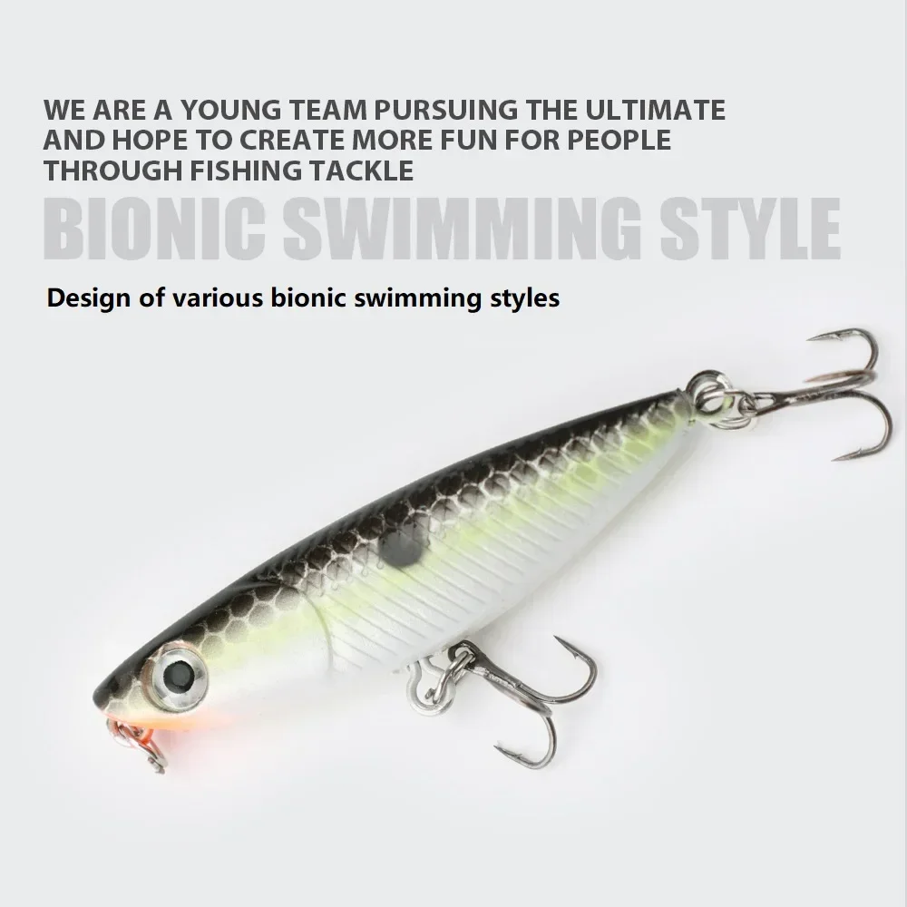 1 Uds 45mm/1,9g nuevo Topwater superficie de lápiz señuelo de pesca caminar el perro cebo duro Artificial de agua salada lubina aparejos de caminante de plástico - imagen 4