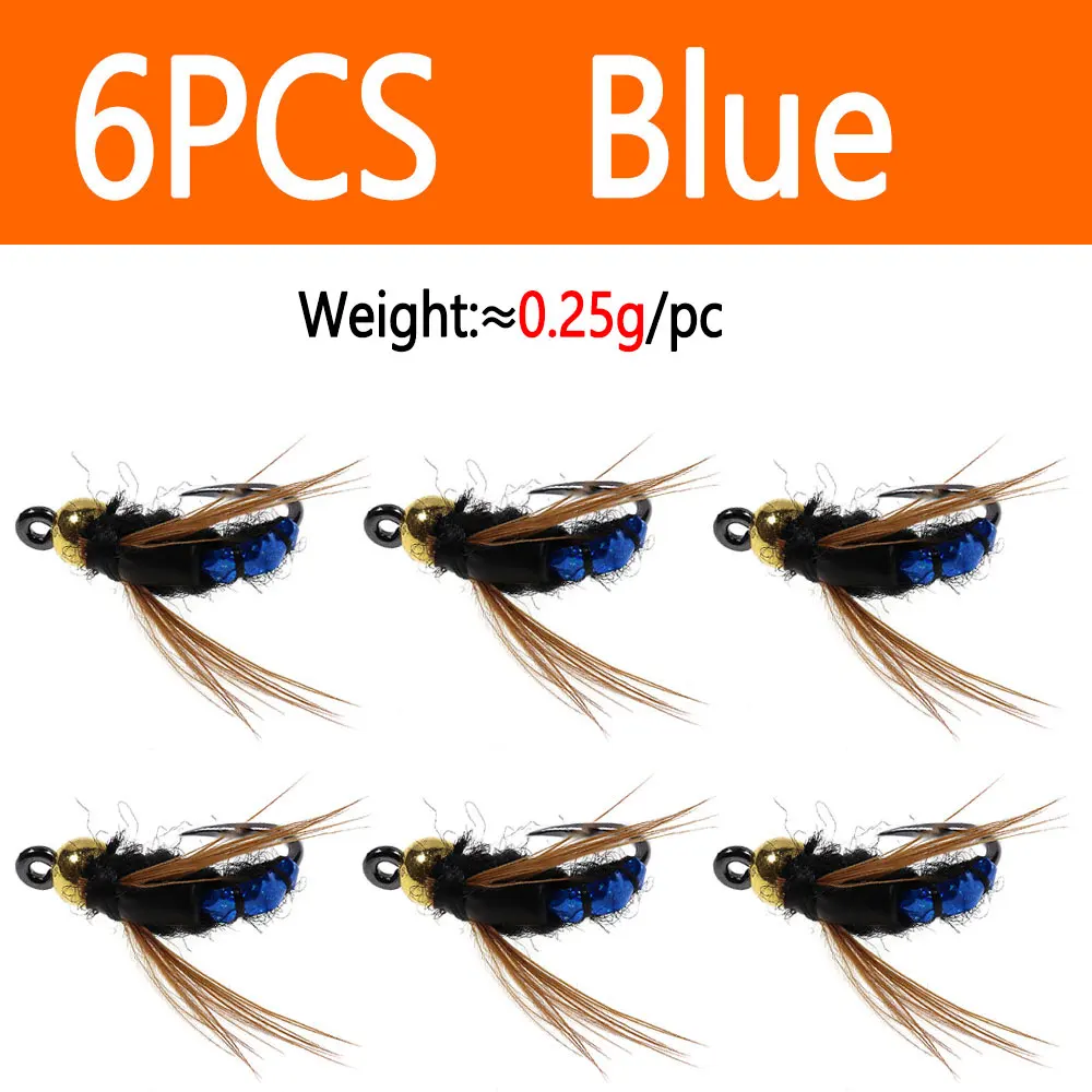 6pcs Blue
