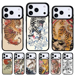 Funda Ukiyo-e Pantera y Tigre para iPhone 17 16 15 14 Pro Max