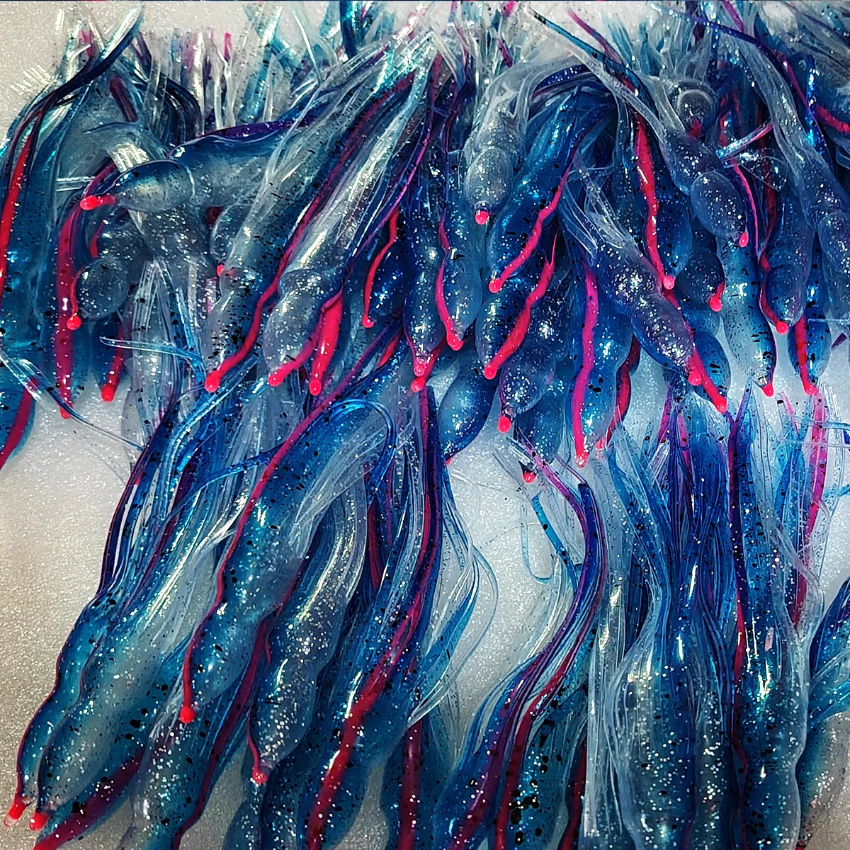 10 Uds 15cm 18cm 21cm faldas de calamar de pulpo Trolling Marlin atún Wahoo reemplazo suave faldas aparejadas juego grande señuelo de pesca - imagen 5