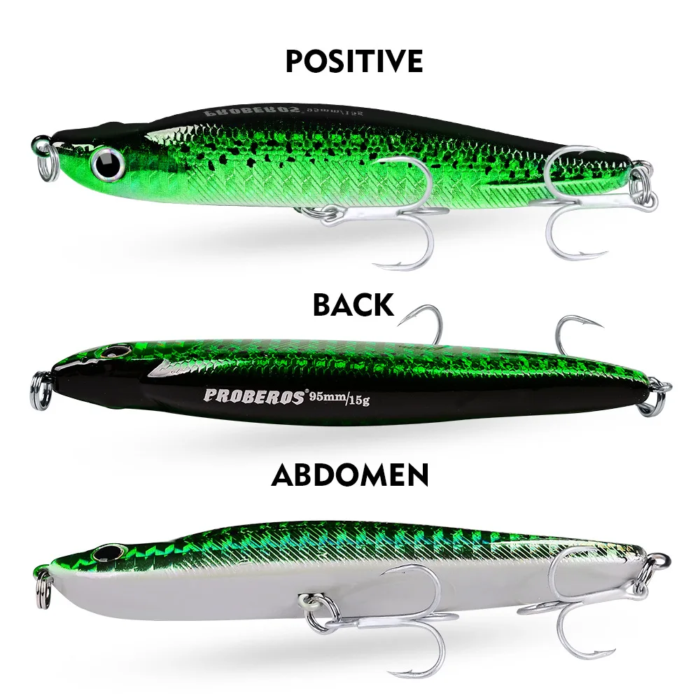 Luya-Cebo duro de agitación lenta, placa de hierro de tiro largo con láser de Metal Vib, gancho de tanque de sangre, 10cm/15g - imagen 4