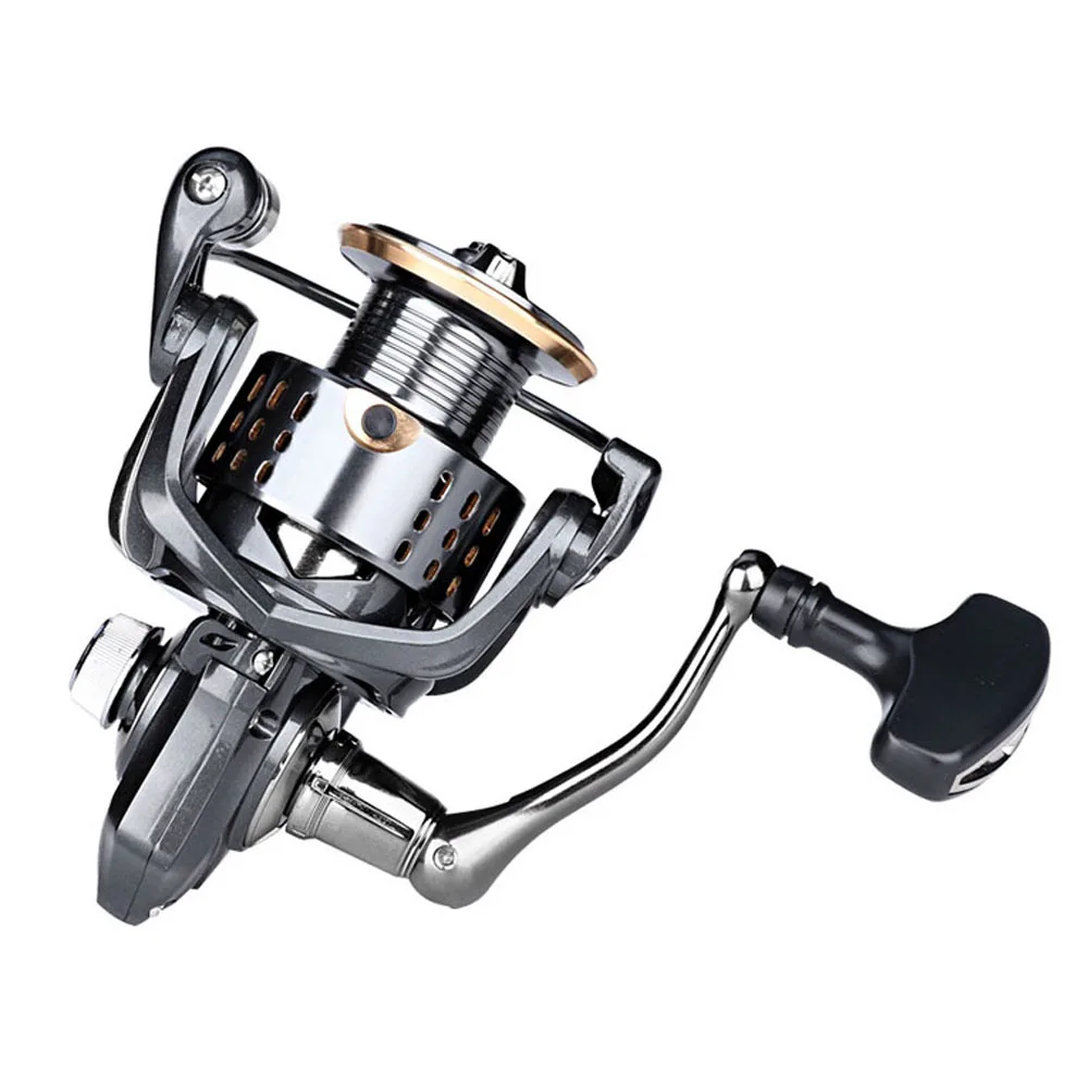 Carrete de pesca de marca, serie DA2000-7000, 3 + 1 BB, rueda giratoria de Metal, arrastre máximo de 15kg, señuelo para lanzar al aire libre, agua salada y dulce - imagen 5