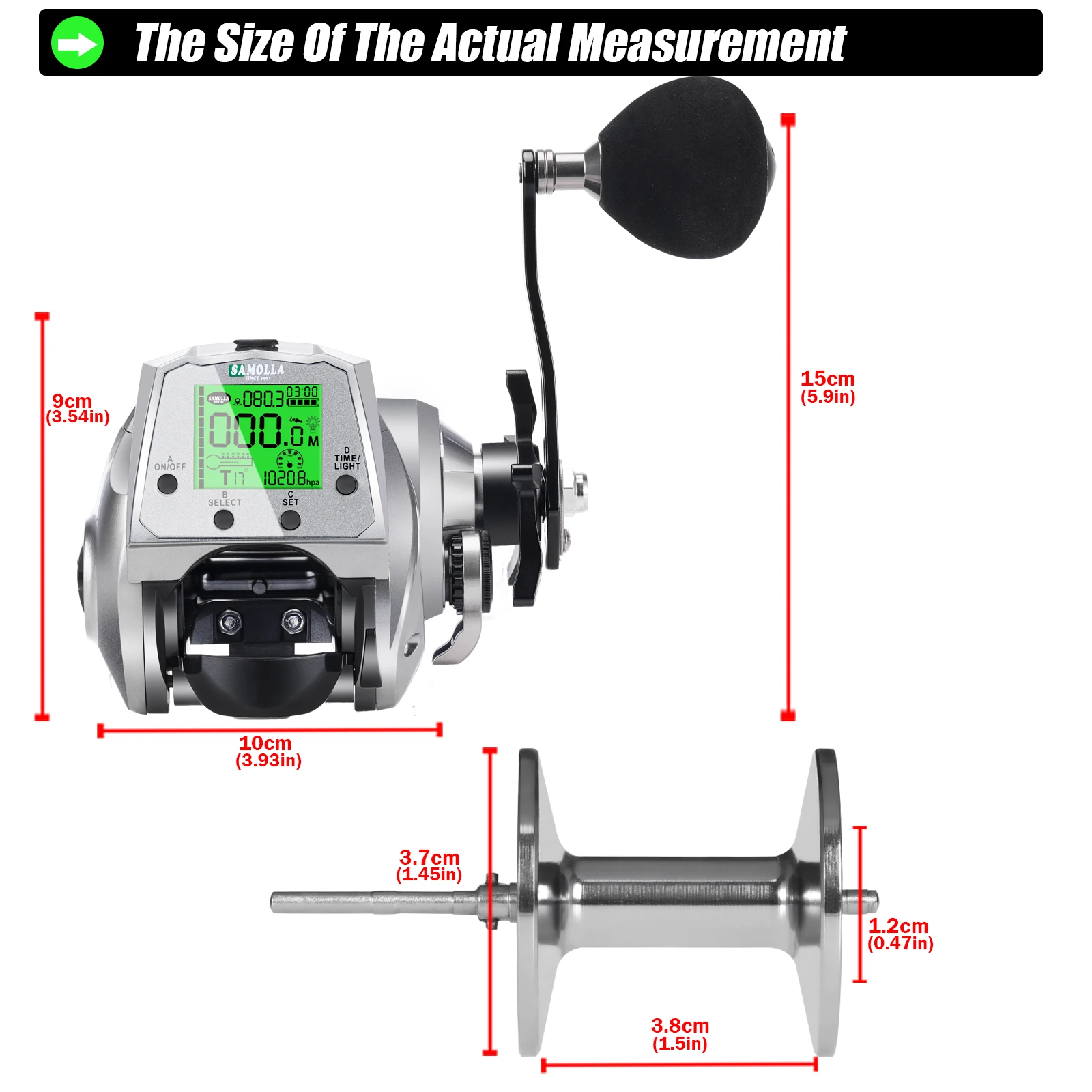 Nuevo carrete de conteo eléctrico carrete de fundición de cebo eléctrico carrete de pesca de barco de mar TX1200 izquierda/derecha 16KG carrete de lanzamiento/jigging carrete de atún - imagen 4