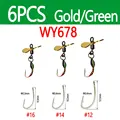 6pcs Gold-Green