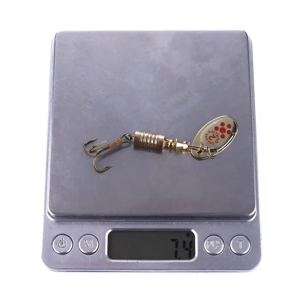 Señuelo de pesca giratorio de Metal para trucha, perca, Lucio, salmón, 1/5 piezas - imagen 3