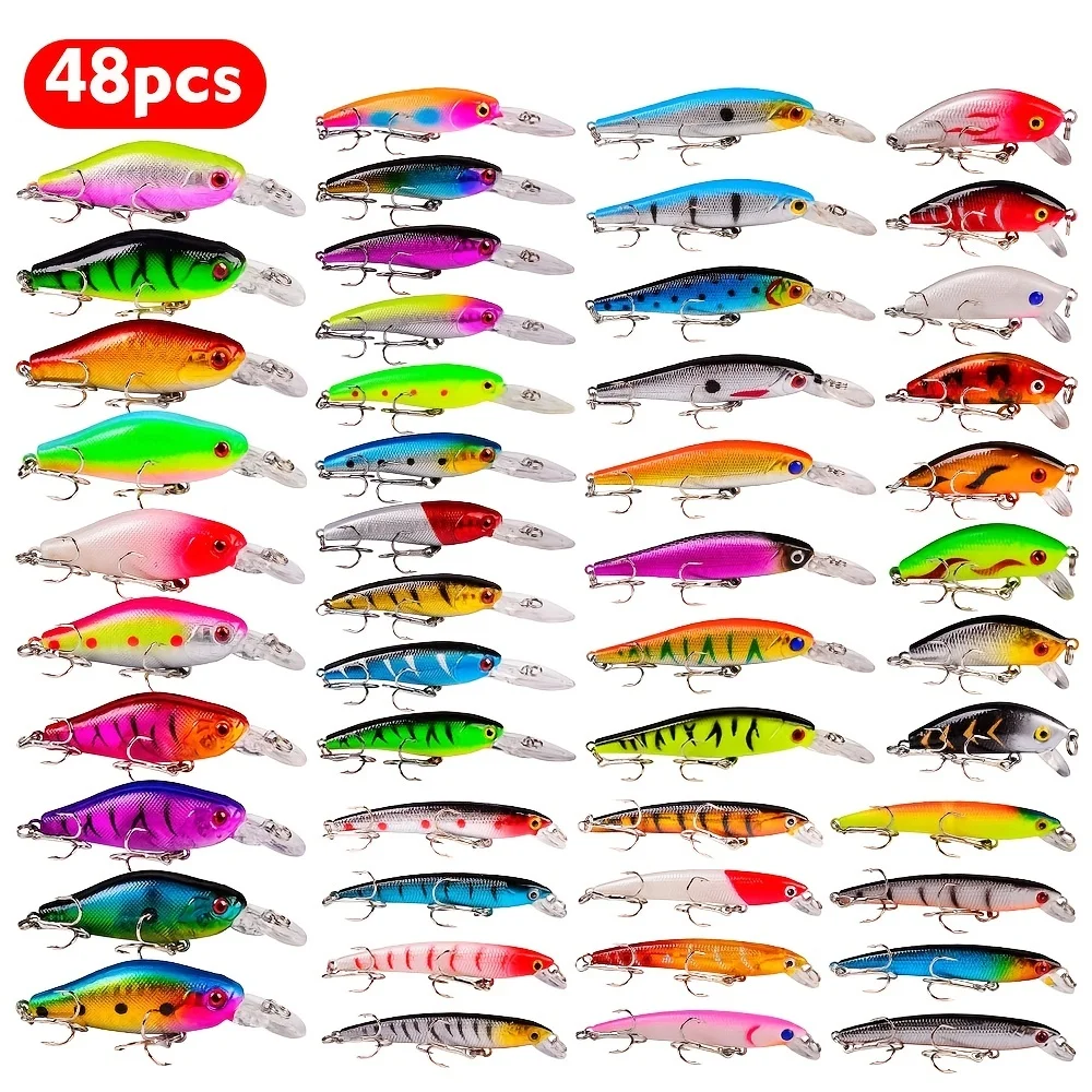 Juego de Señuelos de Pesca, cebo duro de pesca, Mini pececillo, columpio flotante, Crankbait, Wobblers locos, señuelos biónicos artificiales - imagen 2