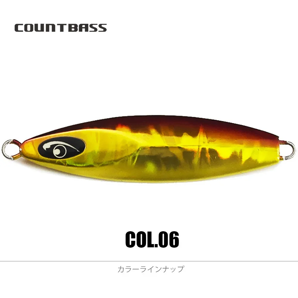Countbass-Señuelos de Pesca lenta con ojos luminosos, plantilla de Metal, juego de lubina, 40g, 1,4 oz