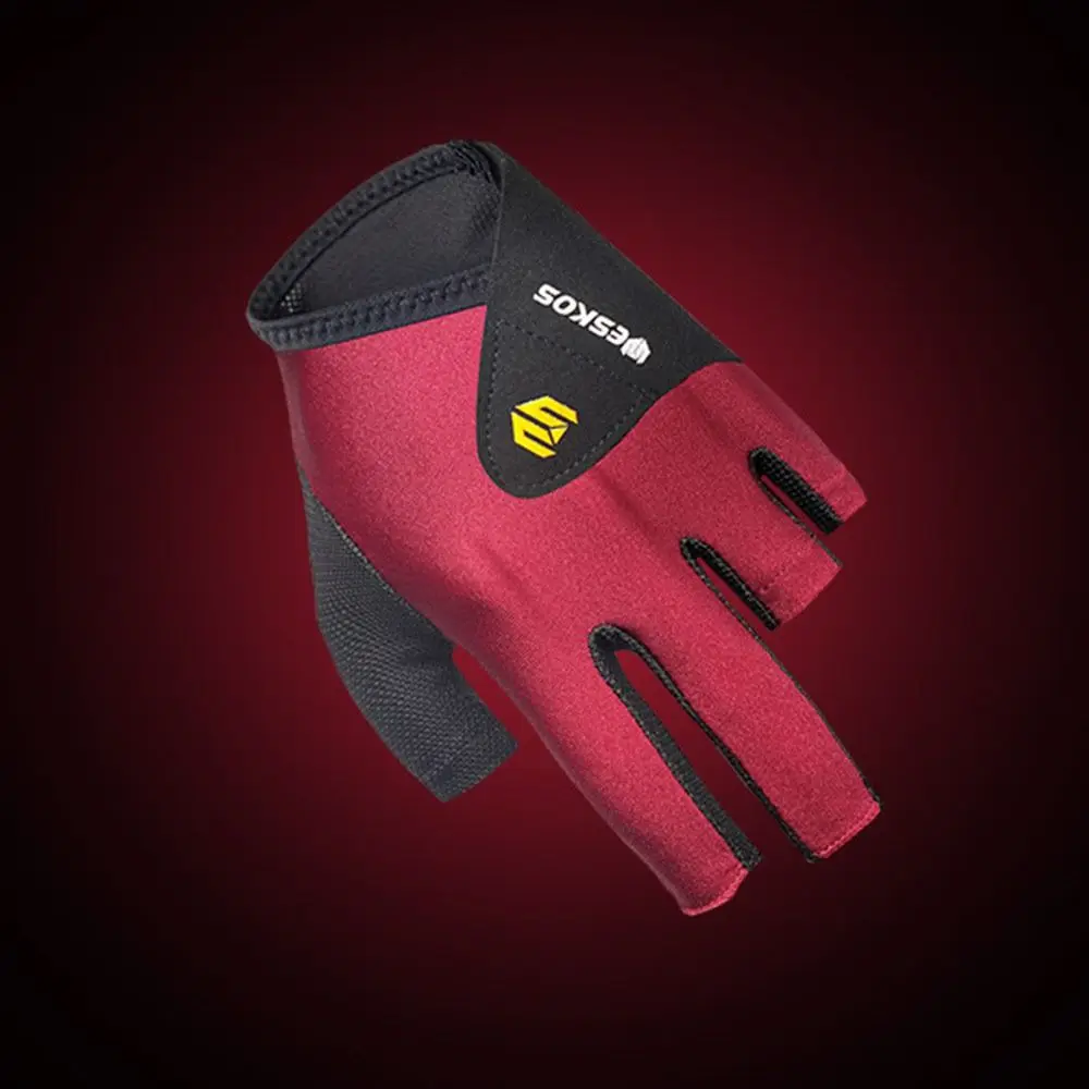 Guantes de billar elásticos de media falange antideslizantes de secado rápido