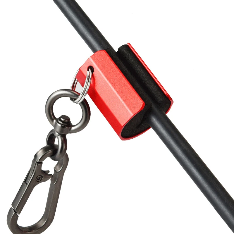 Soporte portátil para caña de pescar, abrazadera colgante para señuelo, rotación de 360 grados, accesorios de aparejos de pesca con llavero retráctil XA18G - imagen 2