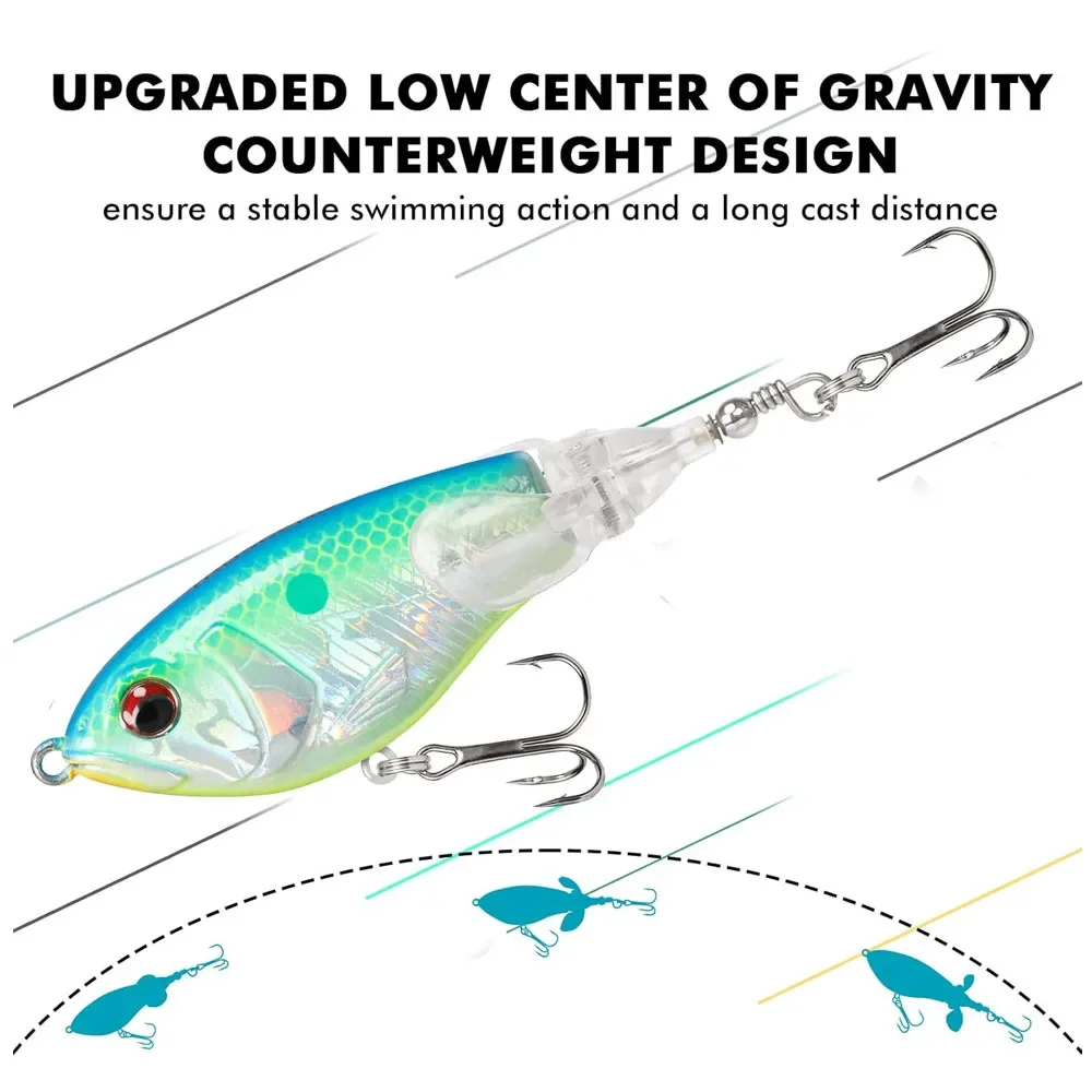 Señuelo Topwater Whopper Plopper flotante sin labios para lubina - imagen 2
