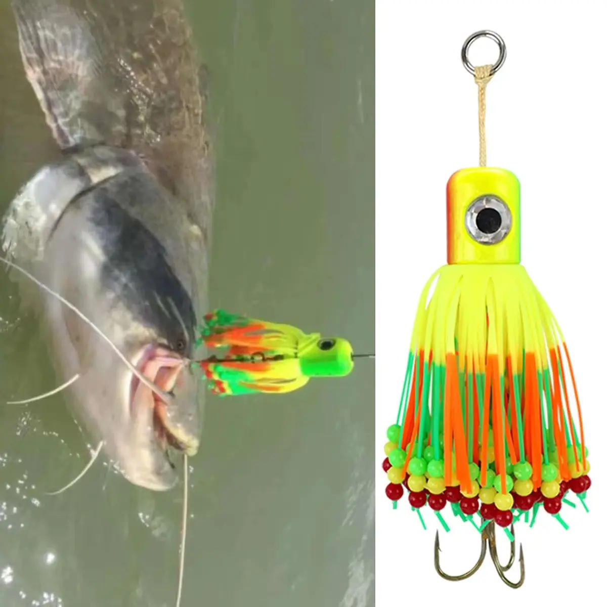 Anzuelos de pesca de bagre Cronk Tairubber señuelo Teaser mar cebo de pesca Artificial barco 100g 150g faldas de goma aparejos de bagre