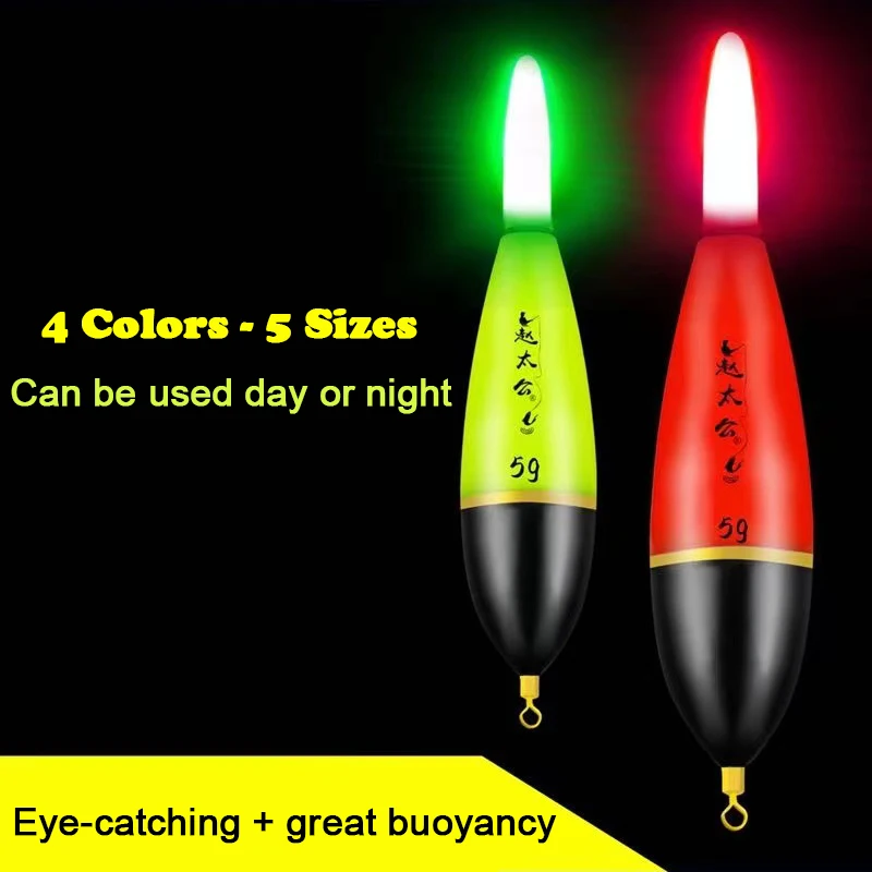 Flotadores luminosos de pesca rocosa electrónica, 5 mallas + batería 425, carpa grande, luz roja/verde, equipo de pesca de alta sensibilidad, novedad de 2022 - imagen 5