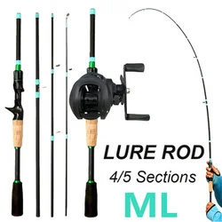 Combo caña spinning con carrete baitcasting 7.2:1
