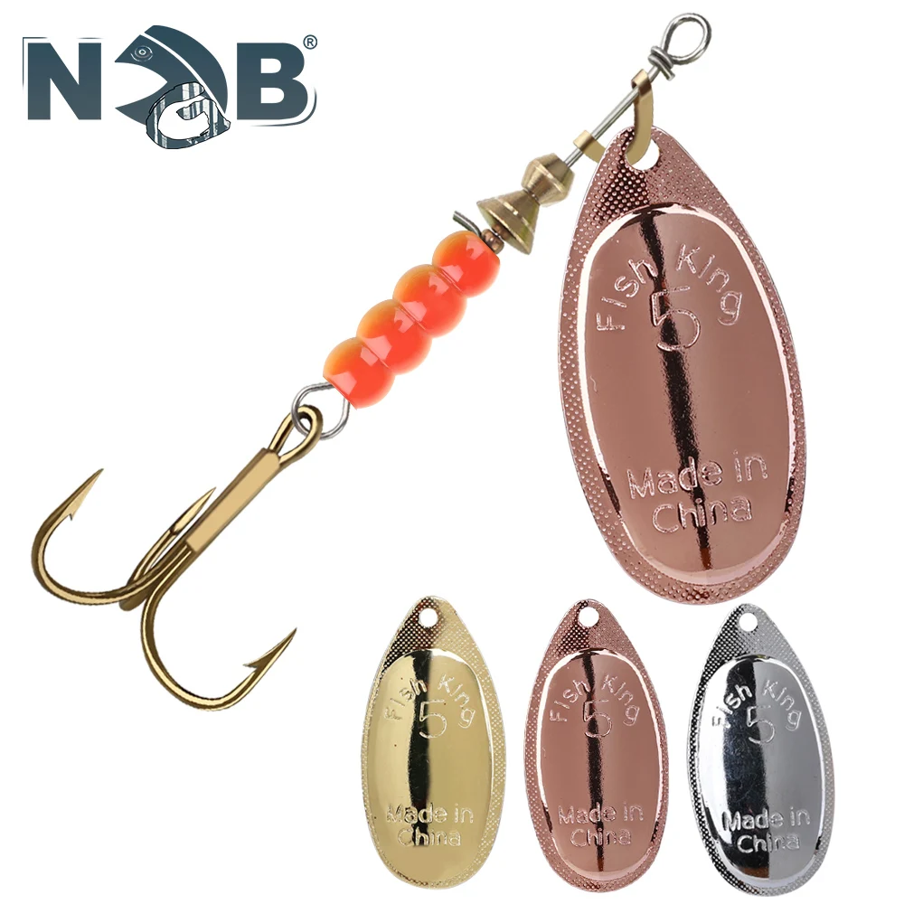 NGB 1PC Spinner Köder Spinner Köder 3,9g 4,6g 7,4g 10,8g 15g Löffel Angeln Bass Köder mit Drillinge Tackle Hohe Qualität