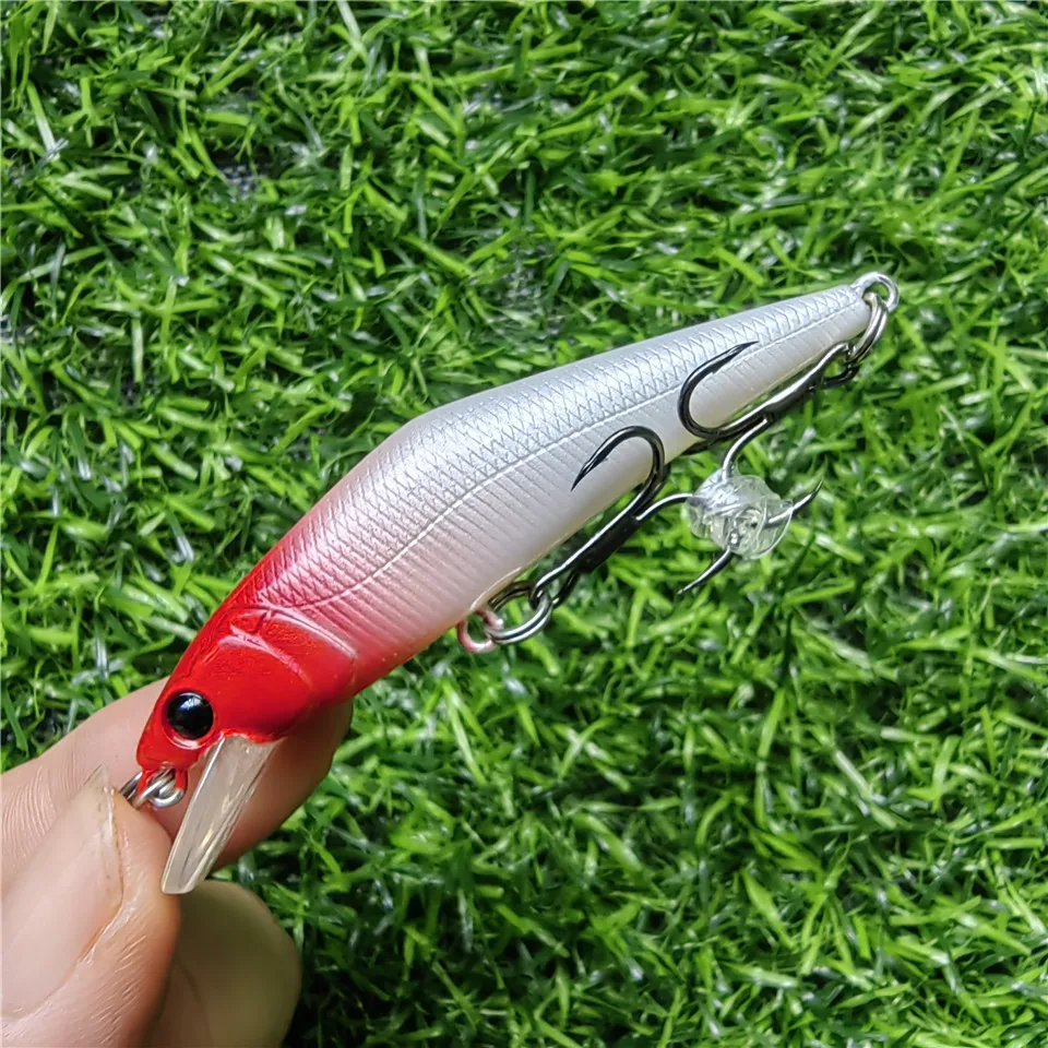 Señuelo de pesca de pececillo que se hunde, cebo duro de 60mm y 7,5g, para trucha grande, Lucio, pez Roca, Jerkbait, Wobbler de agua dulce y salada - imagen 2