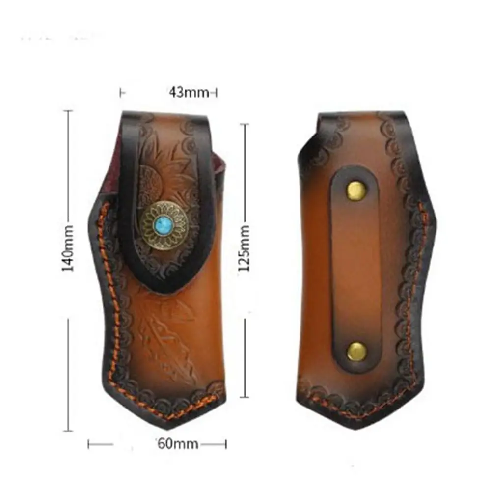Nuevo Funda para cuchillo de cintura negra y marrón, plegable, 6 estilos, linterna, cinturón, estuche protector, herramienta para exteriores - imagen 4