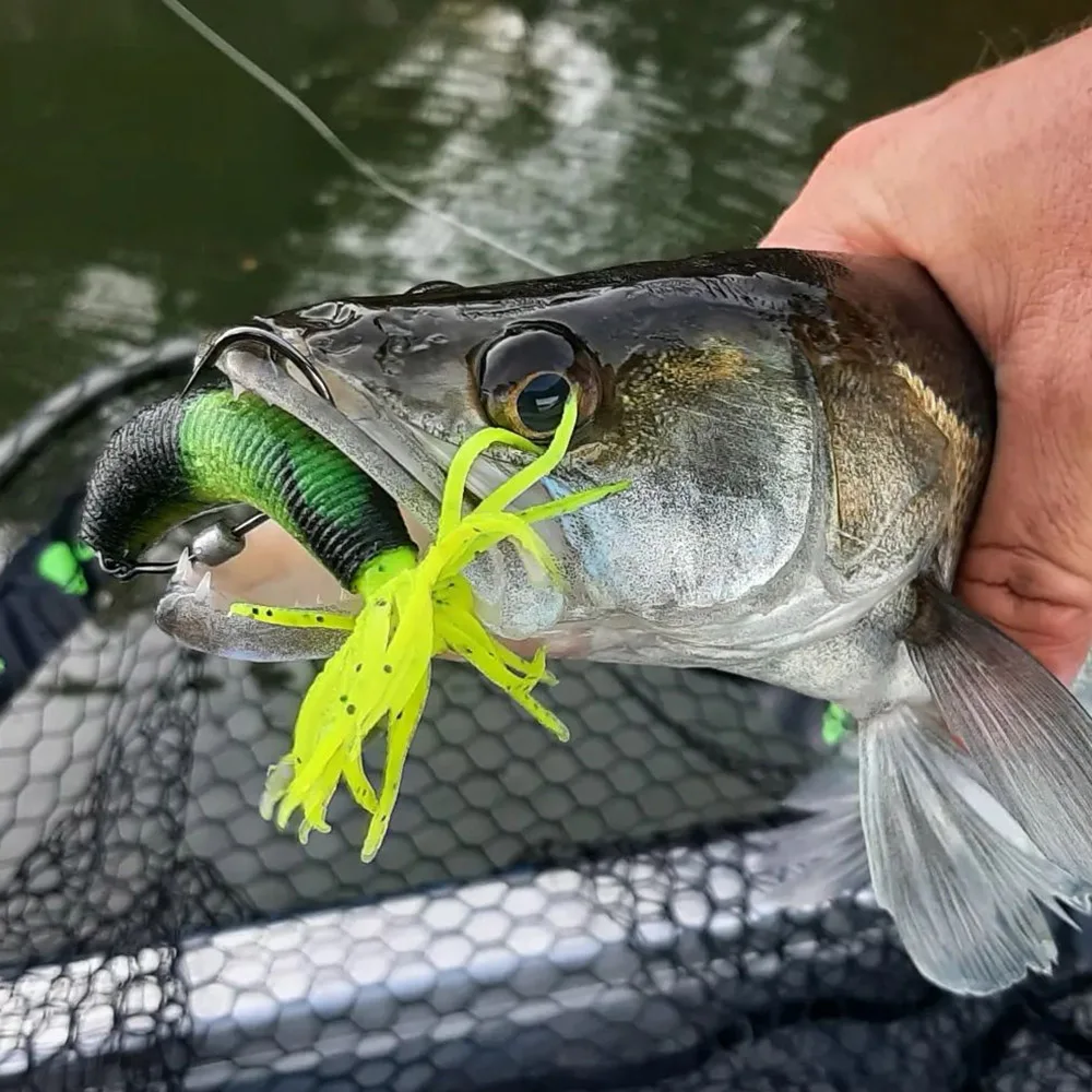 9cm 10g Fat Ika silicona Softbait Swimbait 5 uds Easy Shiner Shad Pesca gusano plantilla señuelos artificiales para lubina perca Pesca - imagen 4