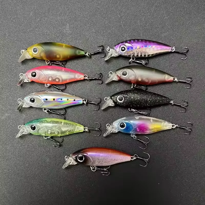 45mm 4g Mini pececillo flotante Señuelos de Pesca trucha de agua salada lubina cebo duro Artificial Pesca Wobbers Topwater Crankbaits Swimbait - imagen 3