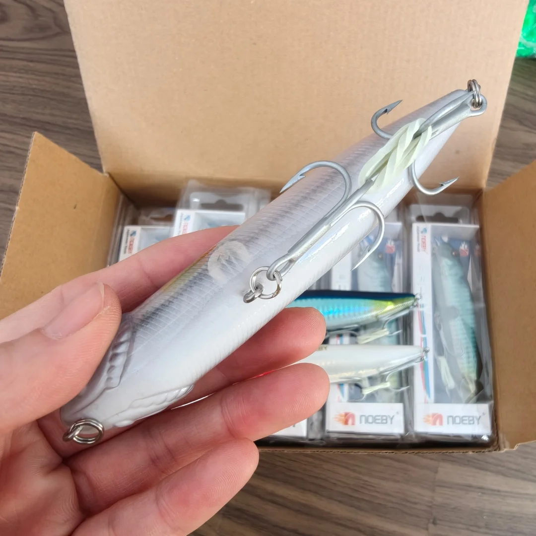 Noeby 3 uds 115mm 25,5g superficie de pesca señuelo tipo lápiz Topwater flotante Wobbler cebo duro para lubina Lucio peces de perca de agua salada - imagen 4