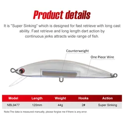 Wobbler Noeby Minnow – Señuelo duro para peces planos desde orilla