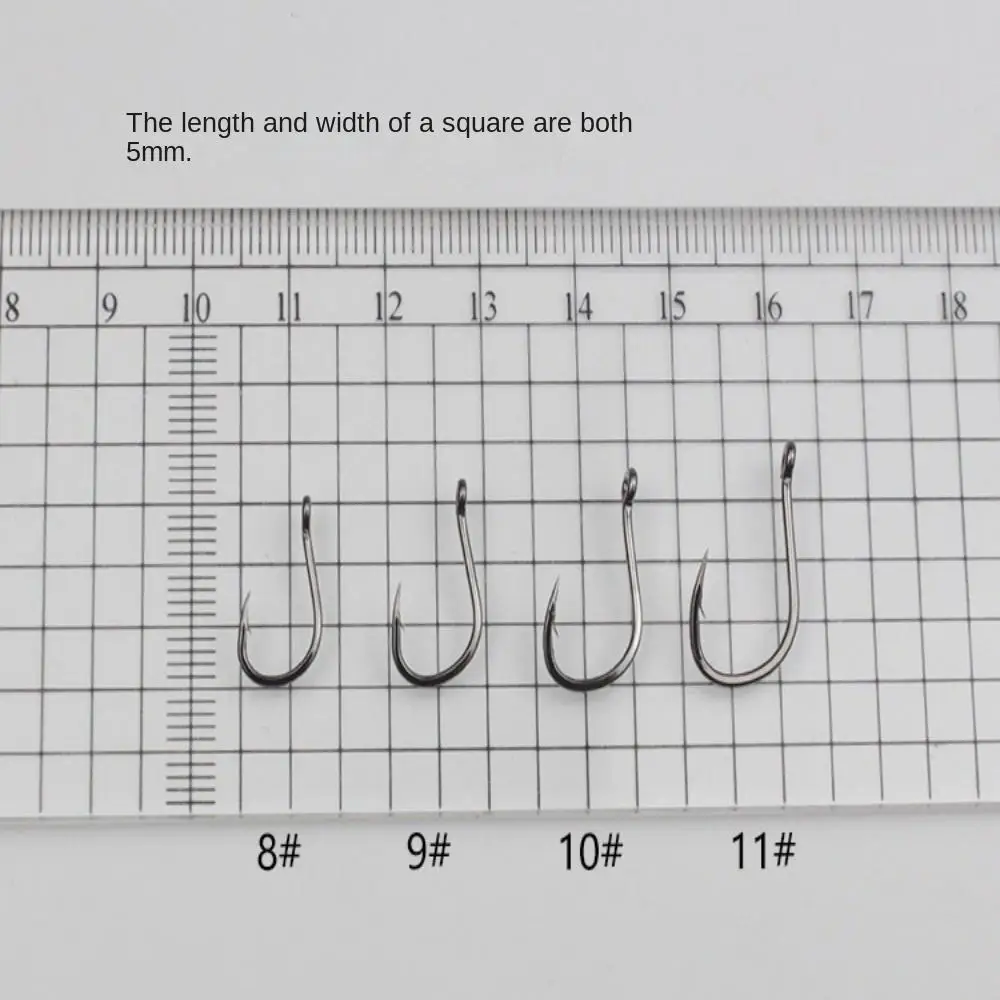 Anzuelo de pesca de acero de alto carbono, afilado con púas, anzuelos de caña larga, anzuelos de carpa gruesos antioxidantes, pesca en el mar - imagen 4