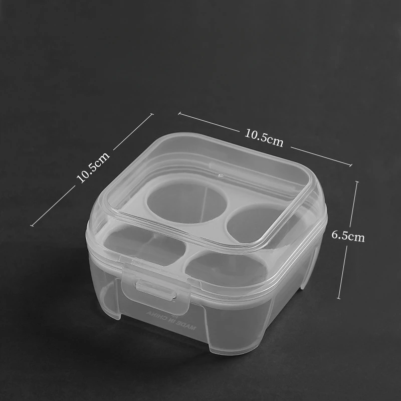Caja de huevos portátil con 3/4 rejillas, soporte para huevos a prueba de golpes, contenedor de cocina, organizador de cocina transparente para Camping y Picnic - imagen 4